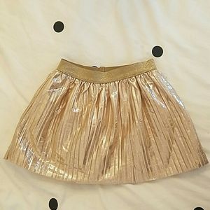 Little girls dressy gold skirt